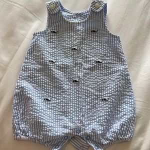 Vineyard vines baby boy seersucker romper